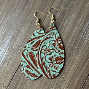 Genuine lightweight leather nickel-free earrings. Hand-crafted!